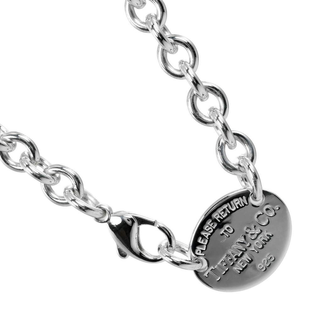 Tiffany Co to Oval Necklace Sterling Silver